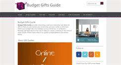 Desktop Screenshot of budgetgiftsguide.com