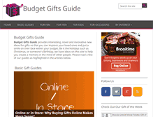 Tablet Screenshot of budgetgiftsguide.com